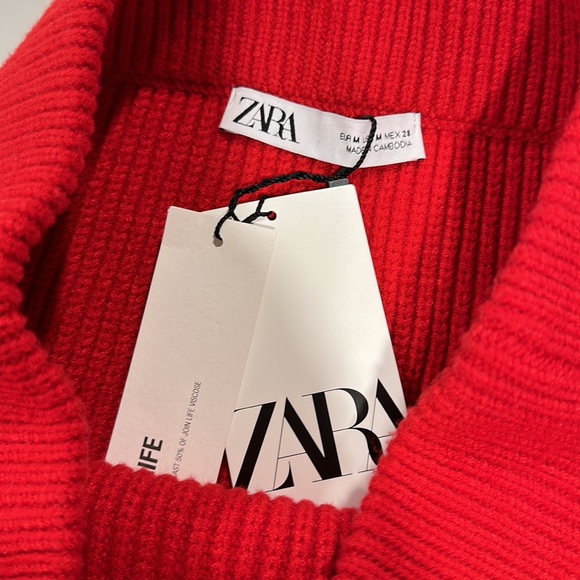 Zara Skirts Brand New Red Zara Sweater Skirt With Tags And Matching